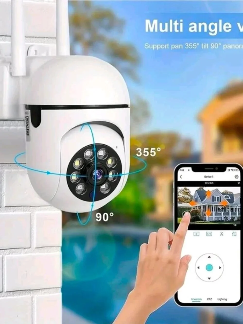 Wireless 360 Smart Surveillance Camera/2-Way Audio/Motion Detection/Night Vision